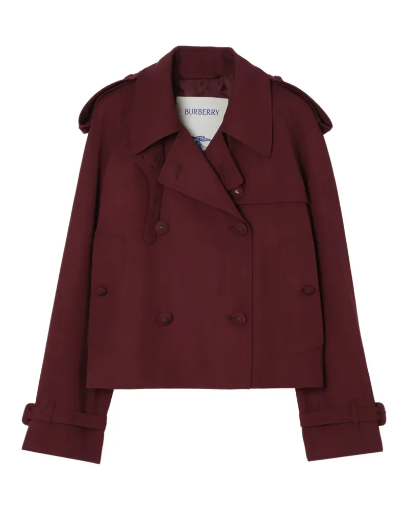 Burberry cropped wool Mayfair trench jacket - Rot Rot