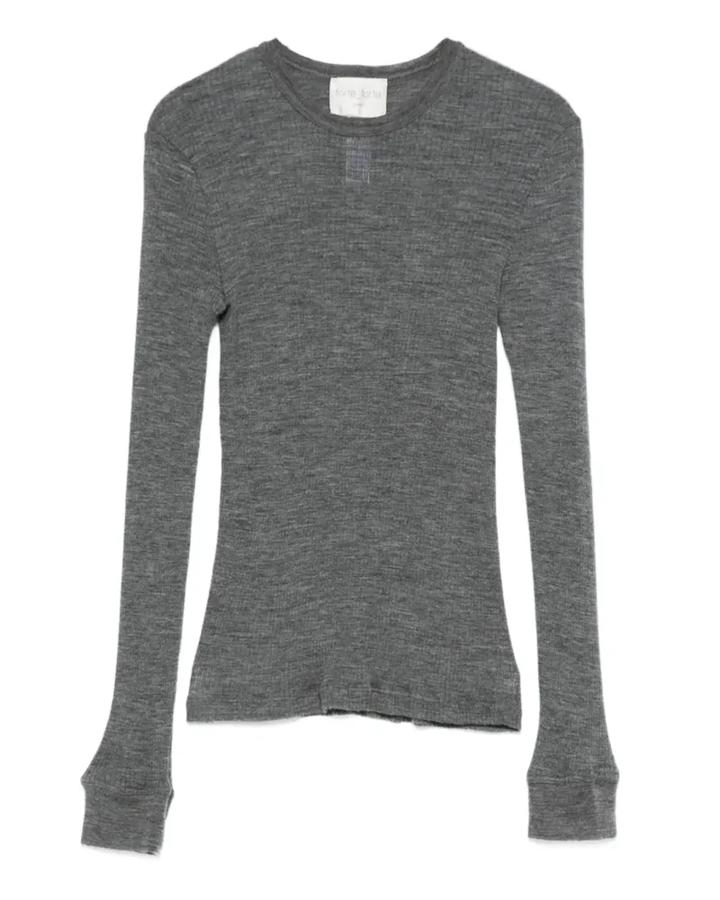forte_forte Pullover mit Rundhalsausschnitt - Grau Grau