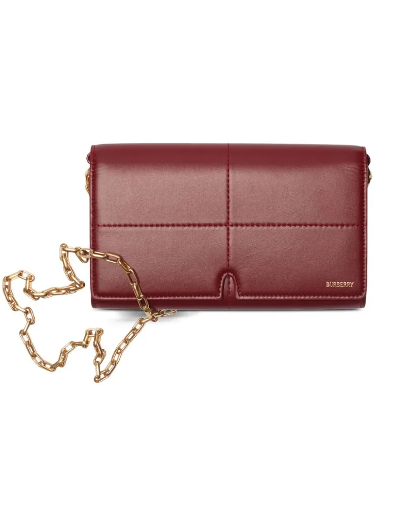Burberry Clutch mit Logo-Stempel - Rot Rot