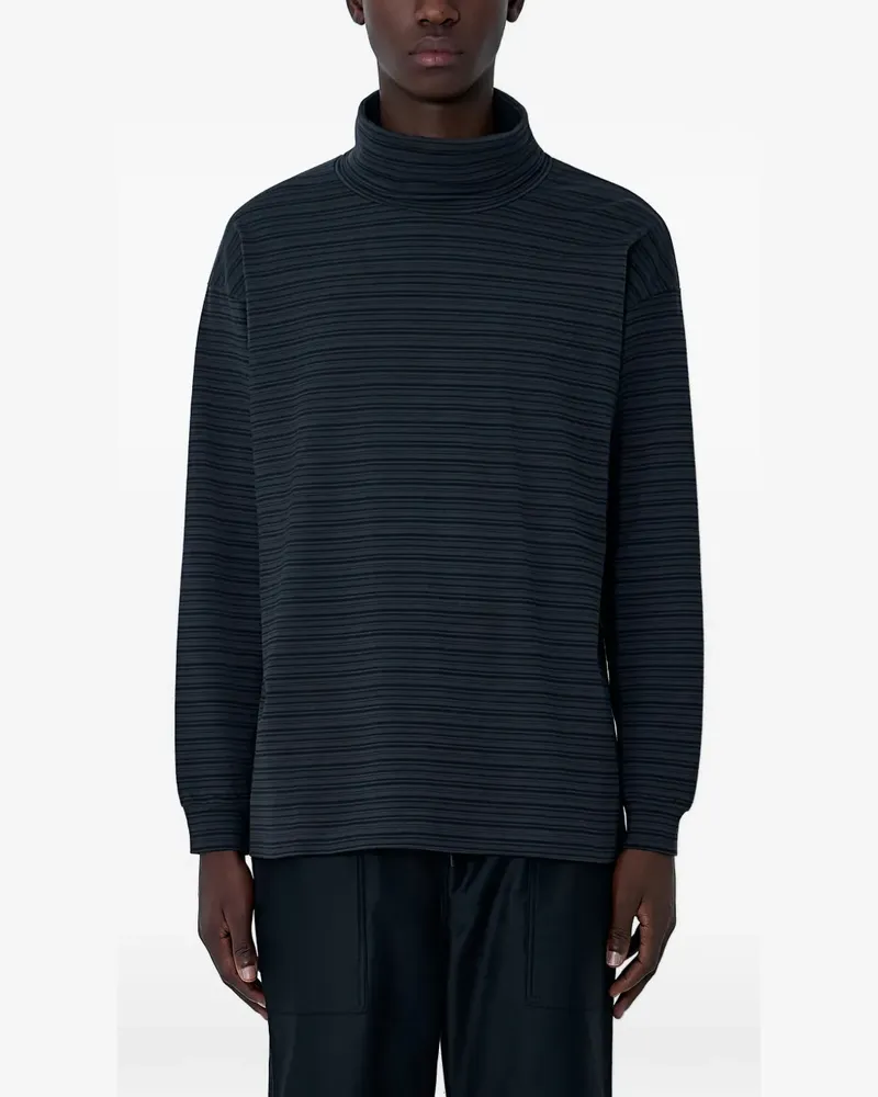 Comme des Garçons Gestreiftes Sweatshirt mit Rollkragen - Grau Grau