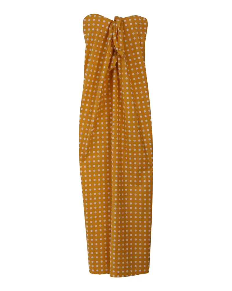 Caroline Constas Kaia Maxikleid mit Polka Dots - Gelb Gelb
