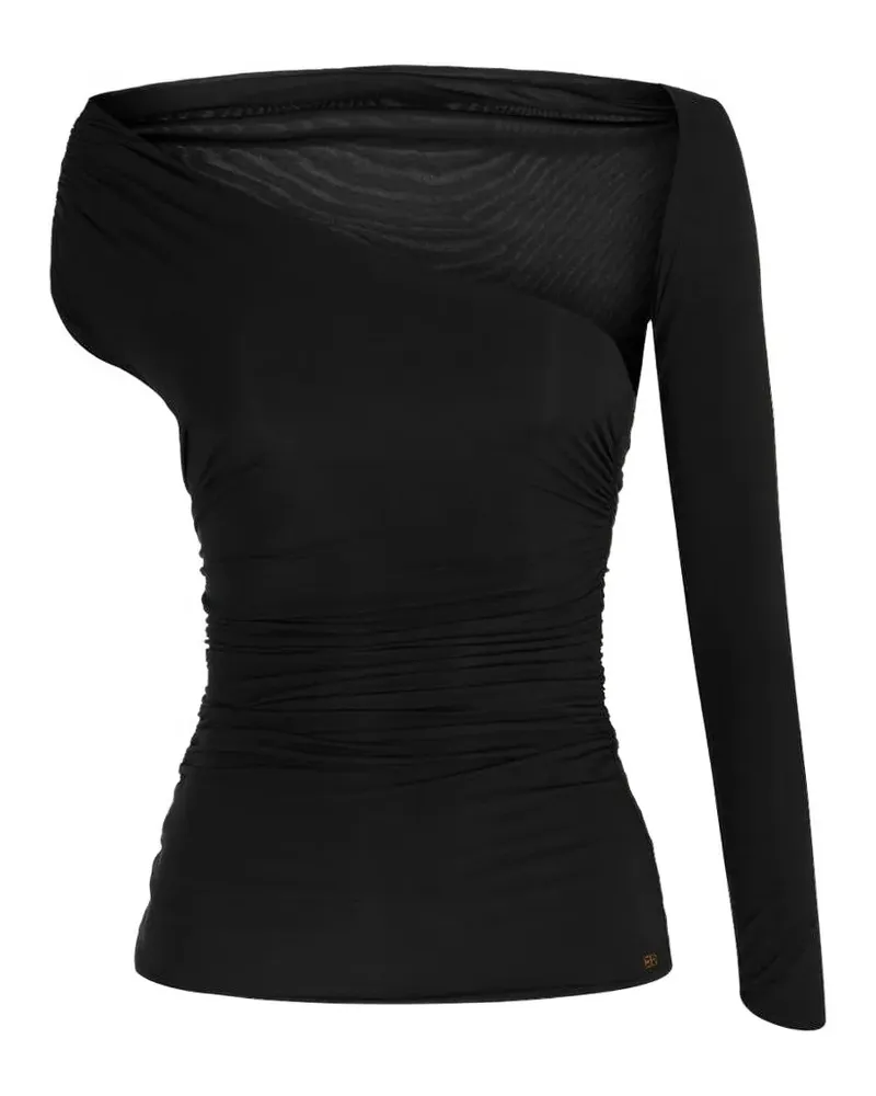 Elisabetta Franchi Asymmetrisches Top - Schwarz Schwarz