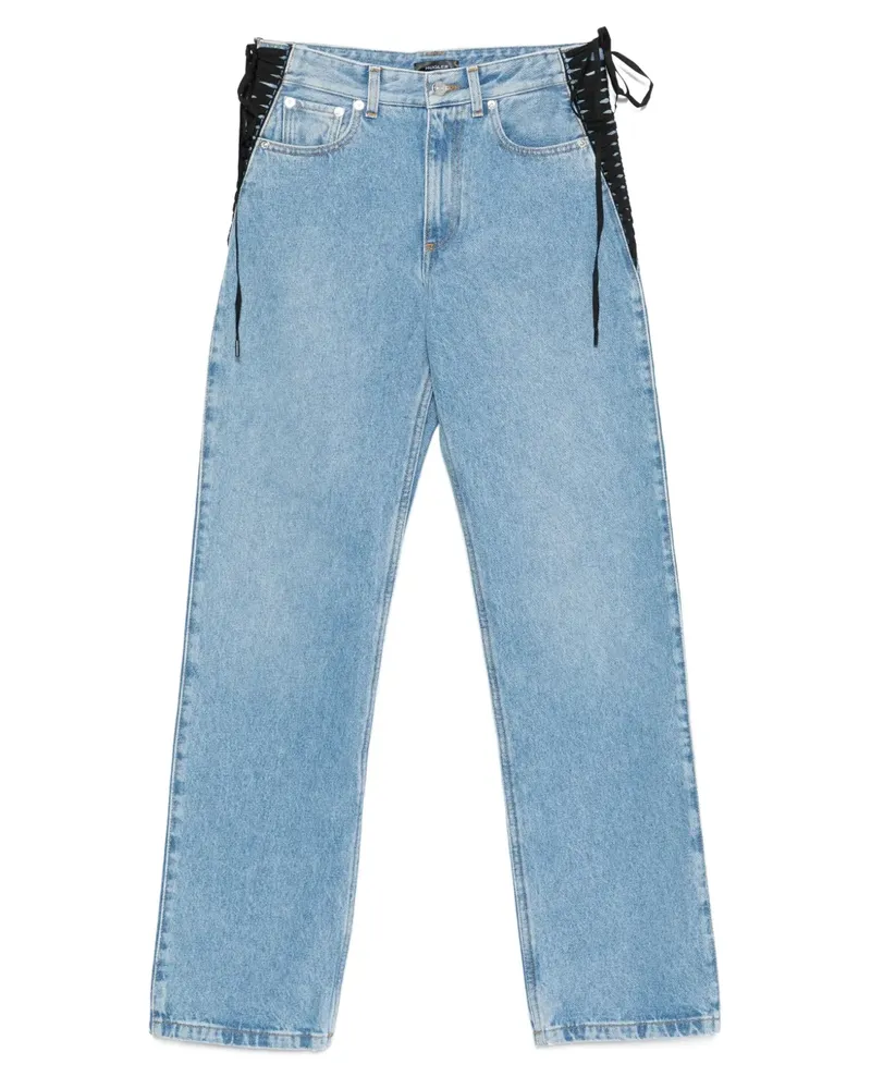Thierry Mugler Jeans mit Schnürung - Blau Blau