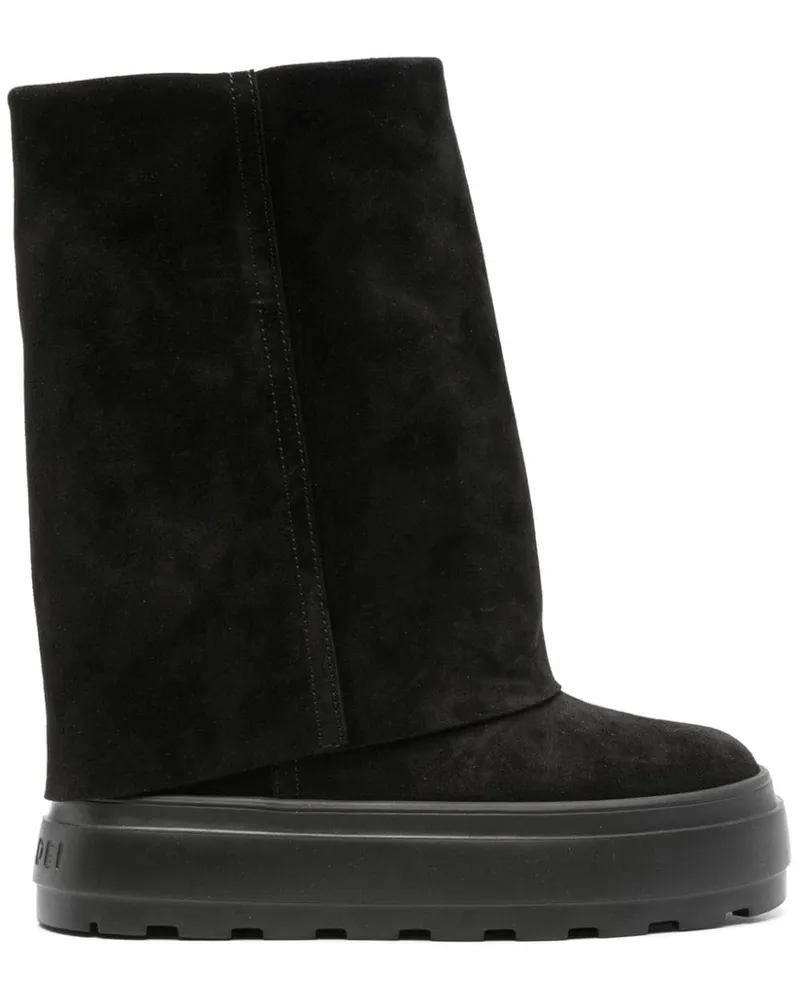 Casadei Stiefel im Layering-Look - Schwarz Schwarz