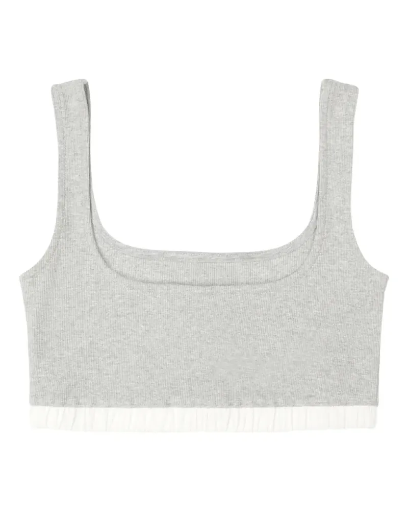 Entire Studios ribbed-knit cropped top - Grau Grau