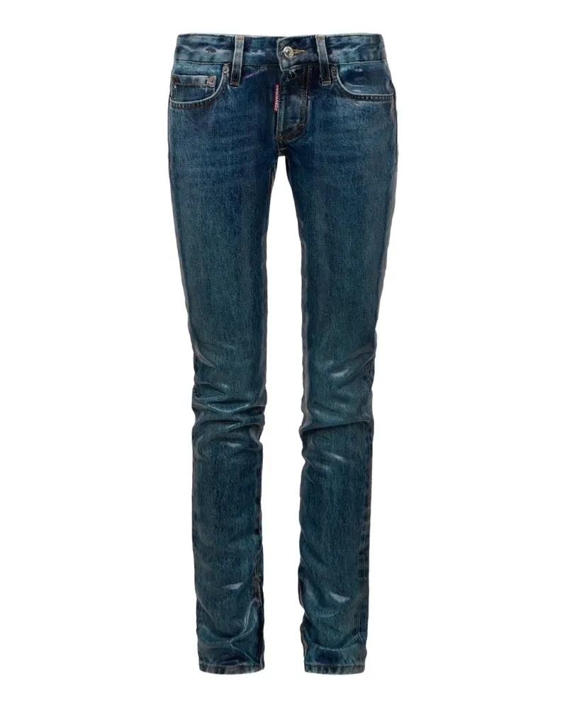 Dsquared2 Skinny Jeans in Ice-Wash-Optik - Blau Blau
