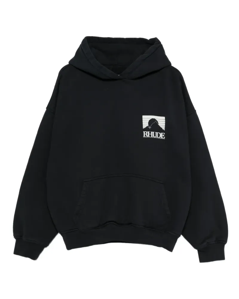 RHUDE logo hoodie - Schwarz Schwarz
