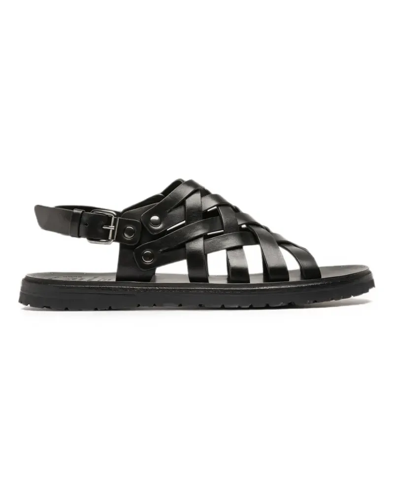 Officine Creative Italia Gewebte Chios 011 Sandalen - Schwarz Schwarz