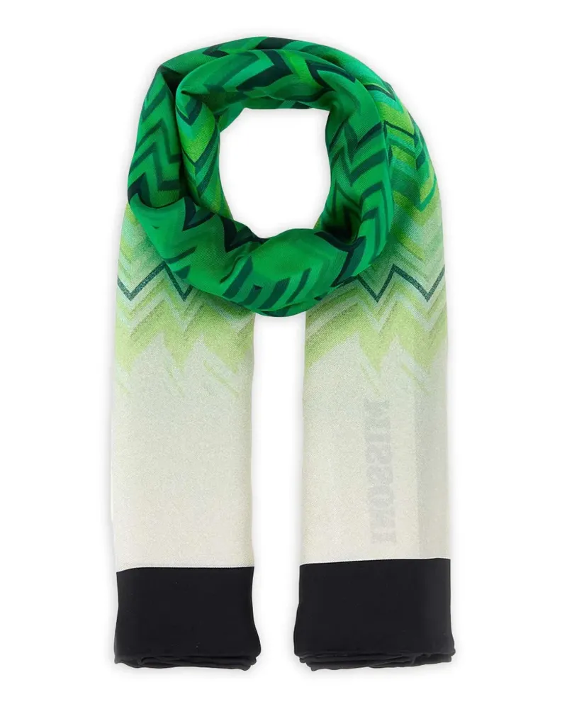 Missoni zigzag-print scarf - Grün Grün