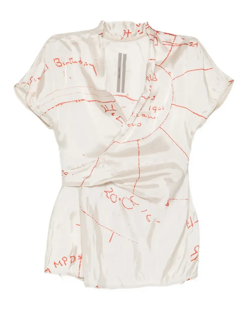 Rick Owens Wrap SS blouse - Nude Nude