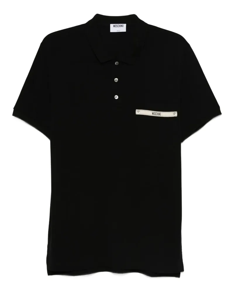 Moschino Poloshirt mit Logo-Print - Schwarz Schwarz