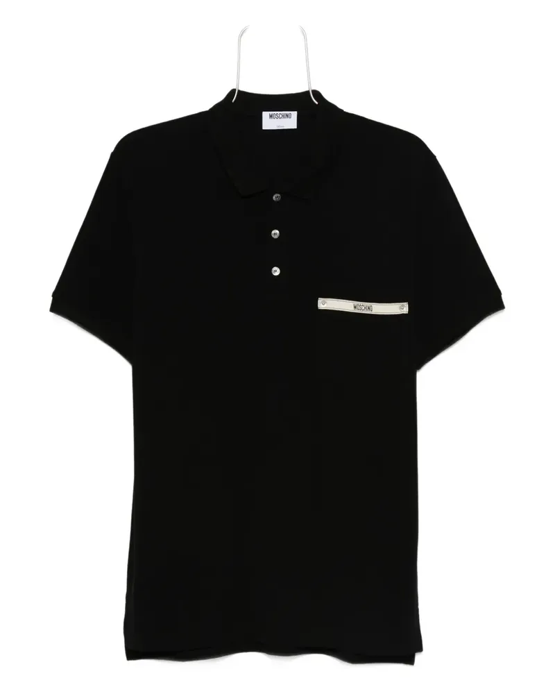 Moschino Poloshirt mit Logo-Print - Schwarz Schwarz