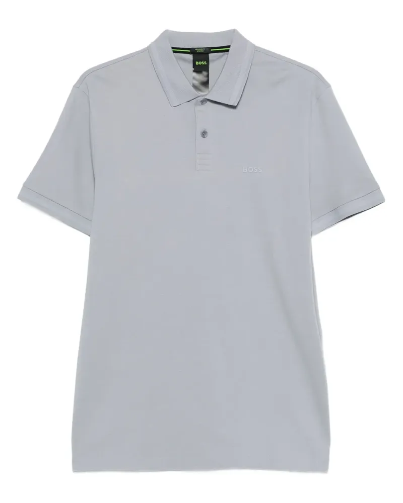 HUGO BOSS short-sleeve logo-print polo shirt - Grau Grau