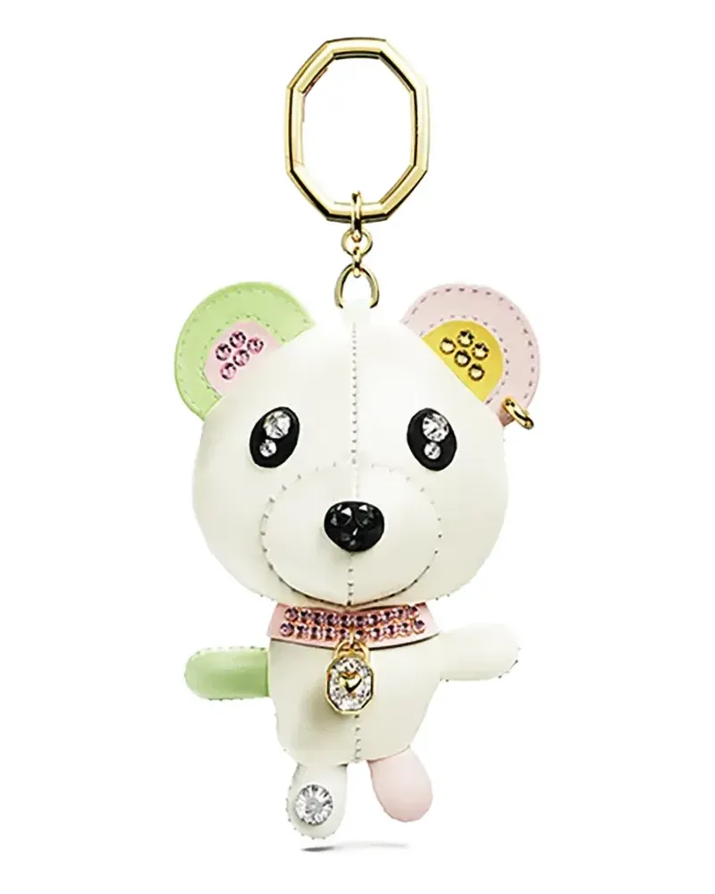 Swarovski Teddy crystal-detail keyring - Weiß Weiß