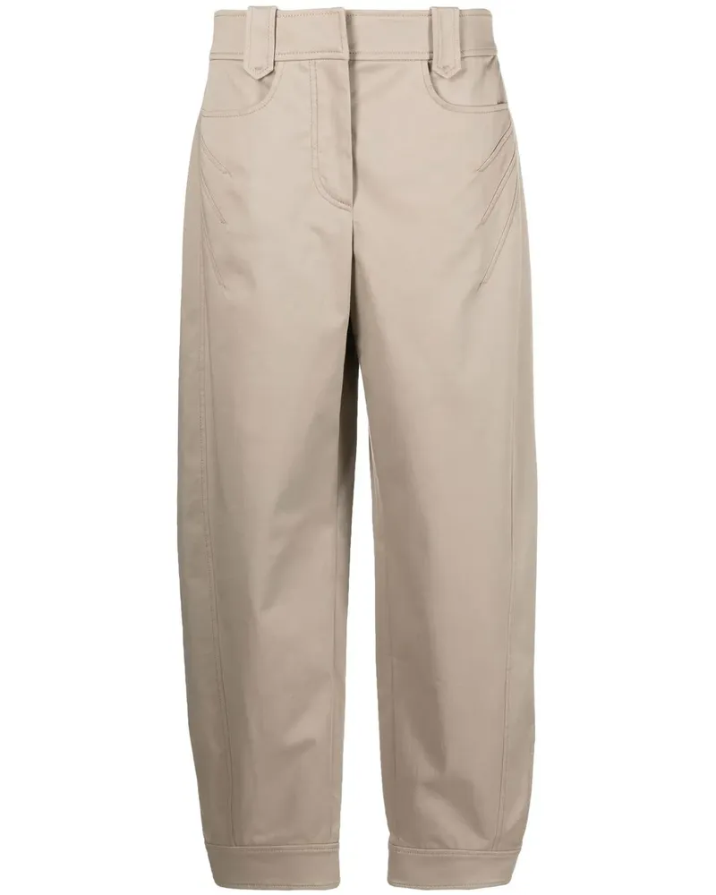 Alberta Ferretti Cropped-Hose mit hohem Bund - Nude Nude