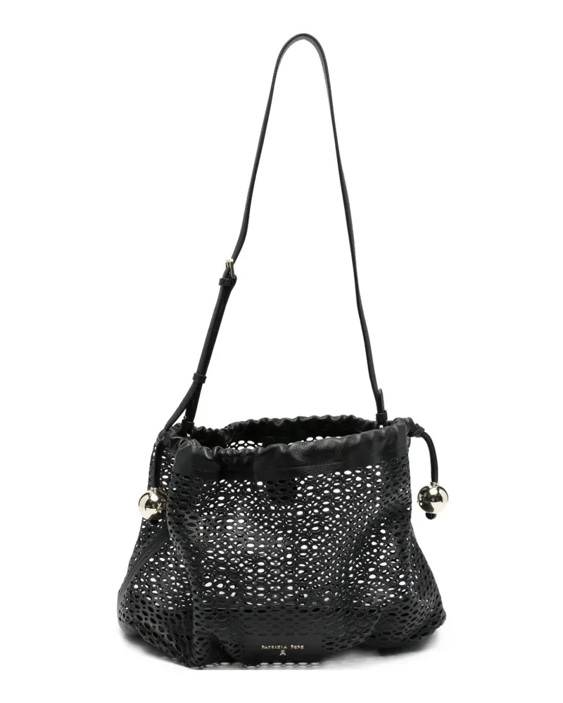 Patrizia Pepe perforated shoulder bag - Schwarz Schwarz