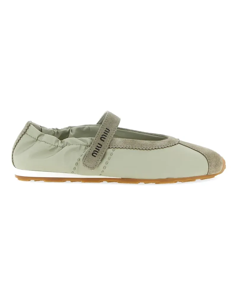 Miu Miu Plume ballet flats - Grün Grün
