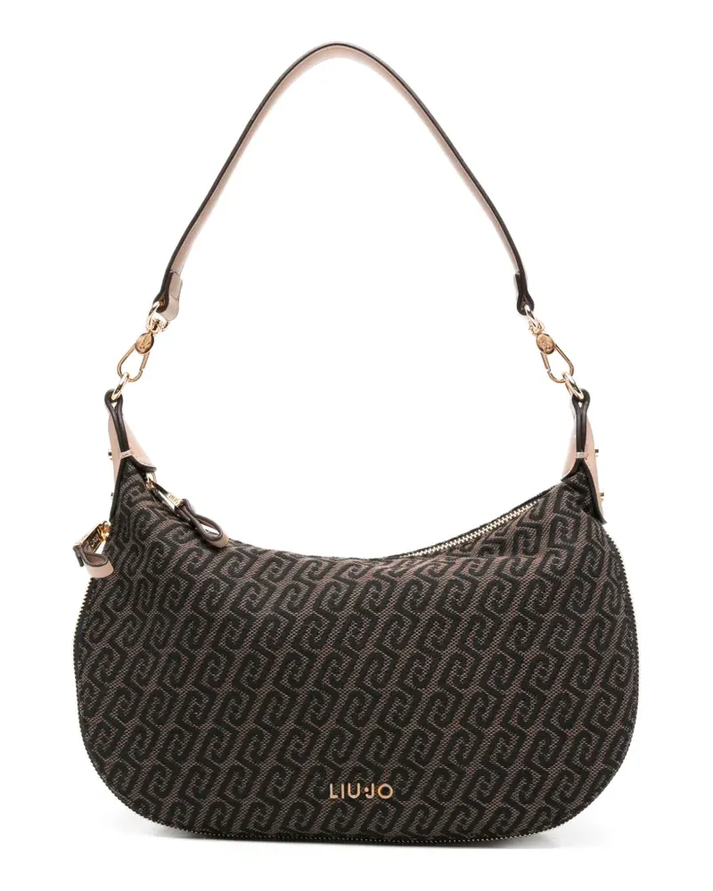 Liu Jo Mittelgroße Jacquard-Schultertasche - Braun Braun