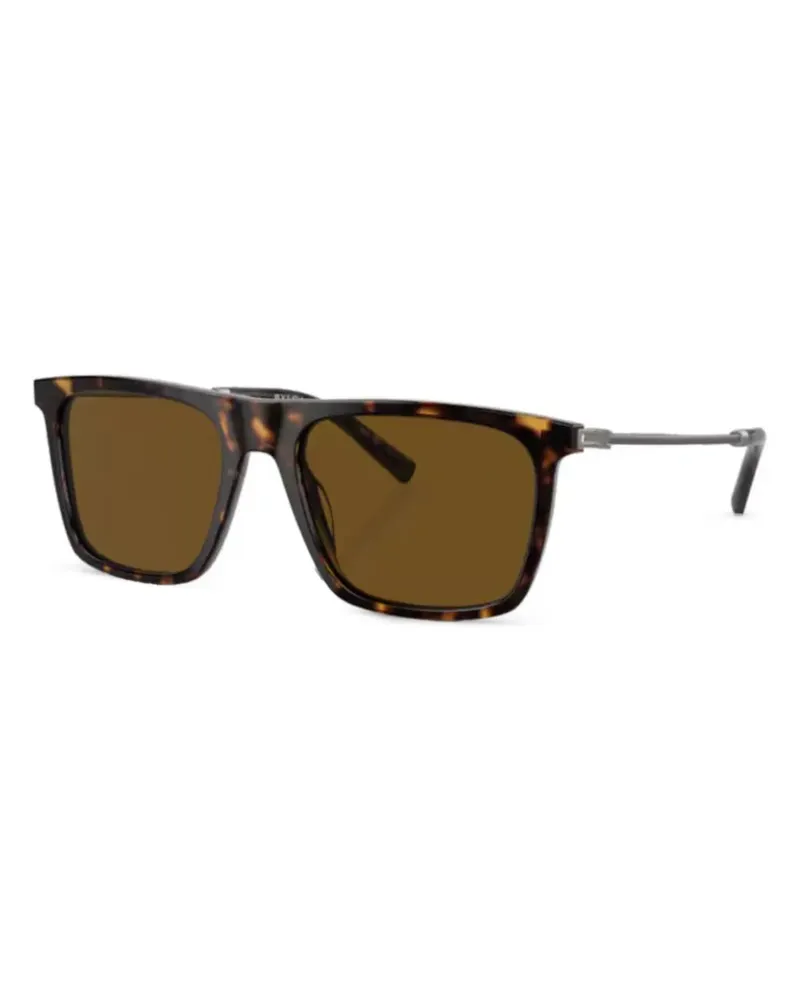 Bulgari Sonnenbrille mit eckigem Gestell - Braun Braun