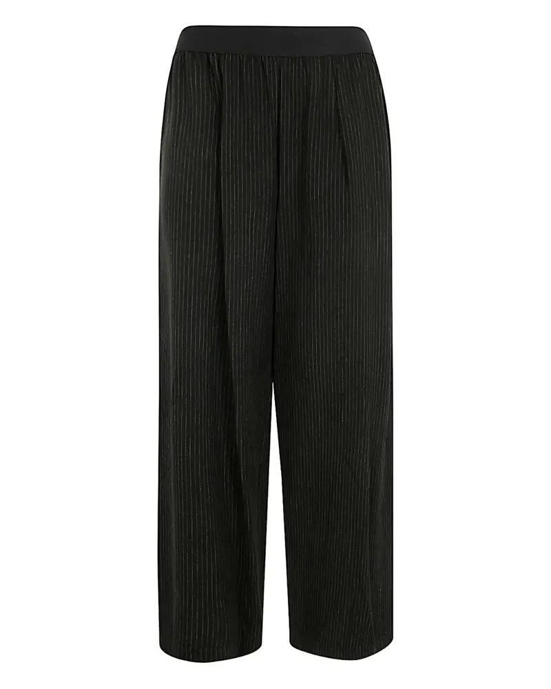 Maria Calderara pinstriped trousers - Schwarz Schwarz