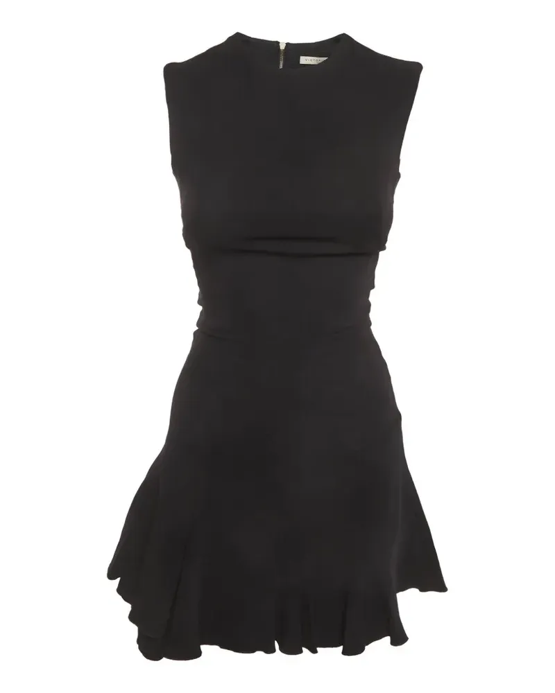 Victoria Beckham ruffled mini dress - Schwarz Schwarz