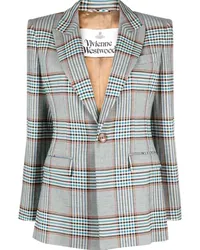 Vivienne Westwood Blazer mit Check Blau