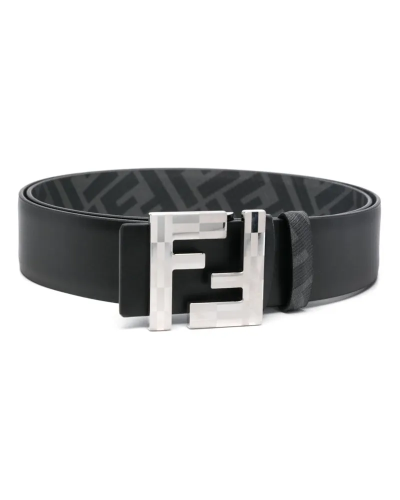Fendi Wendbarer Gürtel mit FF - Schwarz Schwarz