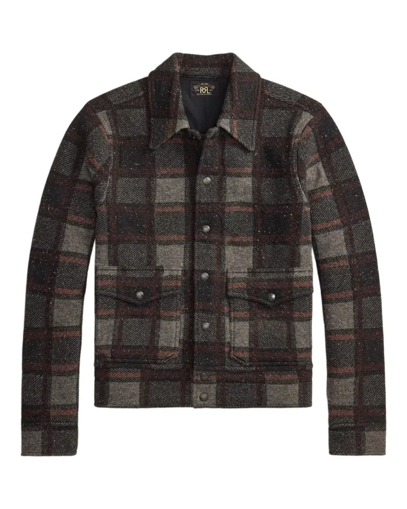Ralph Lauren Karierte Hemdjacke - Schwarz Schwarz