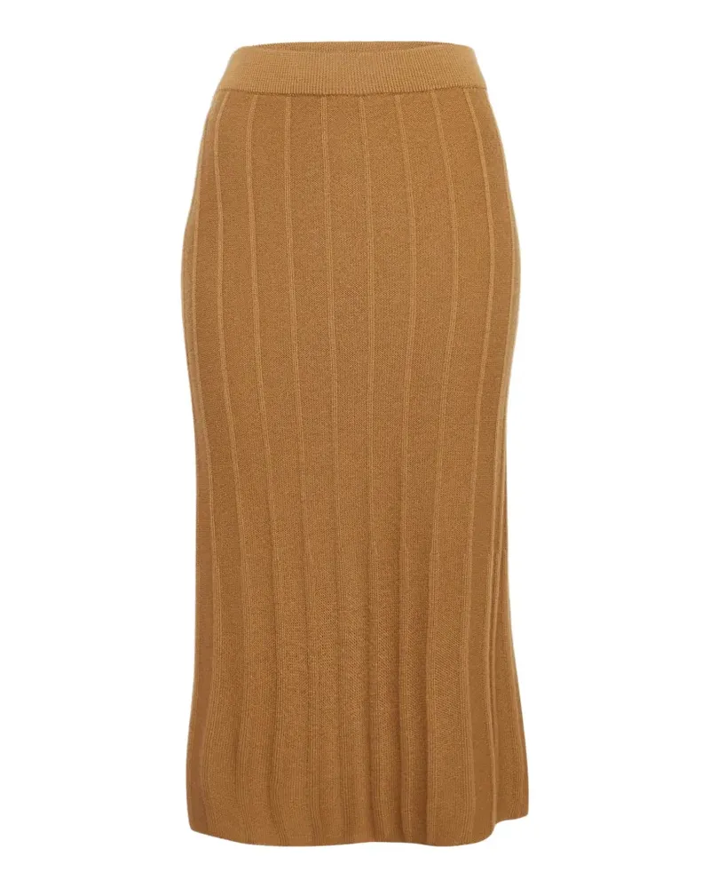 Max Mara midi Leisure ribbed-knit skirt - Nude Nude