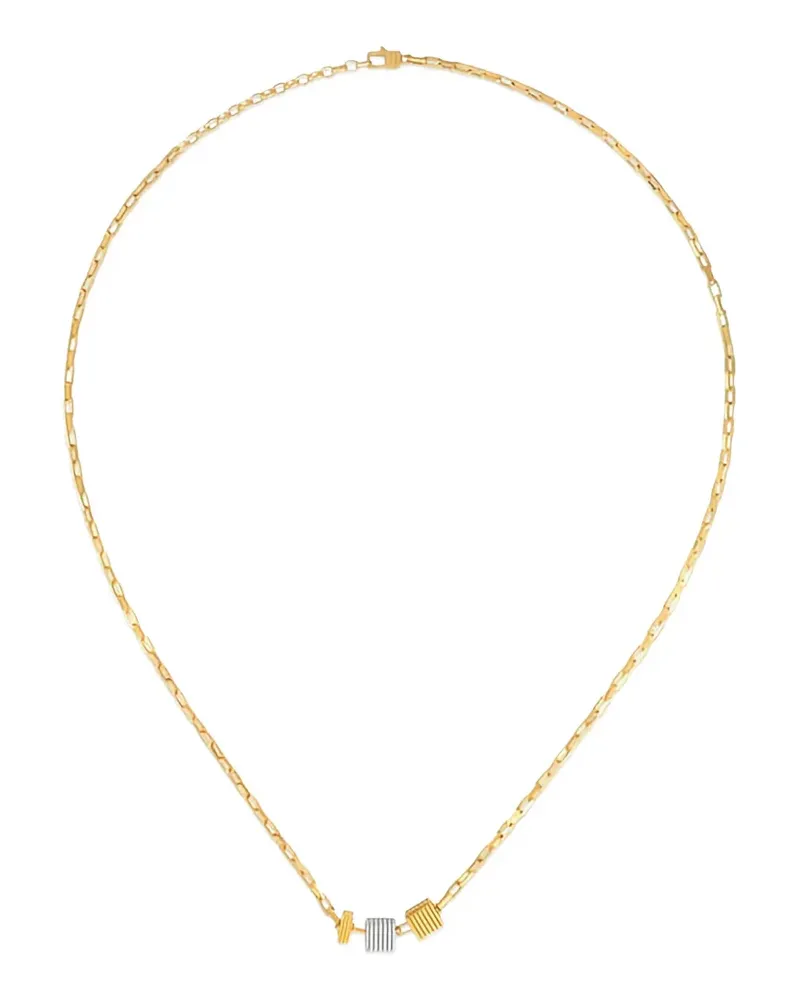 IVI Collection Aurelia engraved charm necklace - Gold Gold