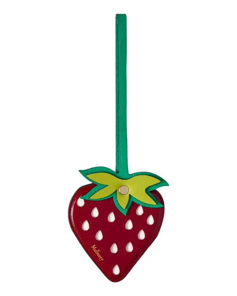 Mulberry British Summer Taschenanhänger mit Erdbeerform - Rot Rot
