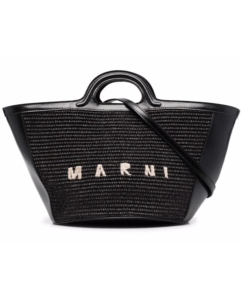 Marni Kleine Tropicalia Handtasche - Schwarz Schwarz