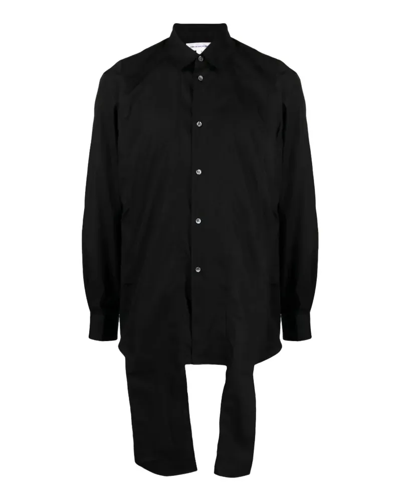 Comme des Garçons asymmetrical long-sleeve shirt - Schwarz Schwarz