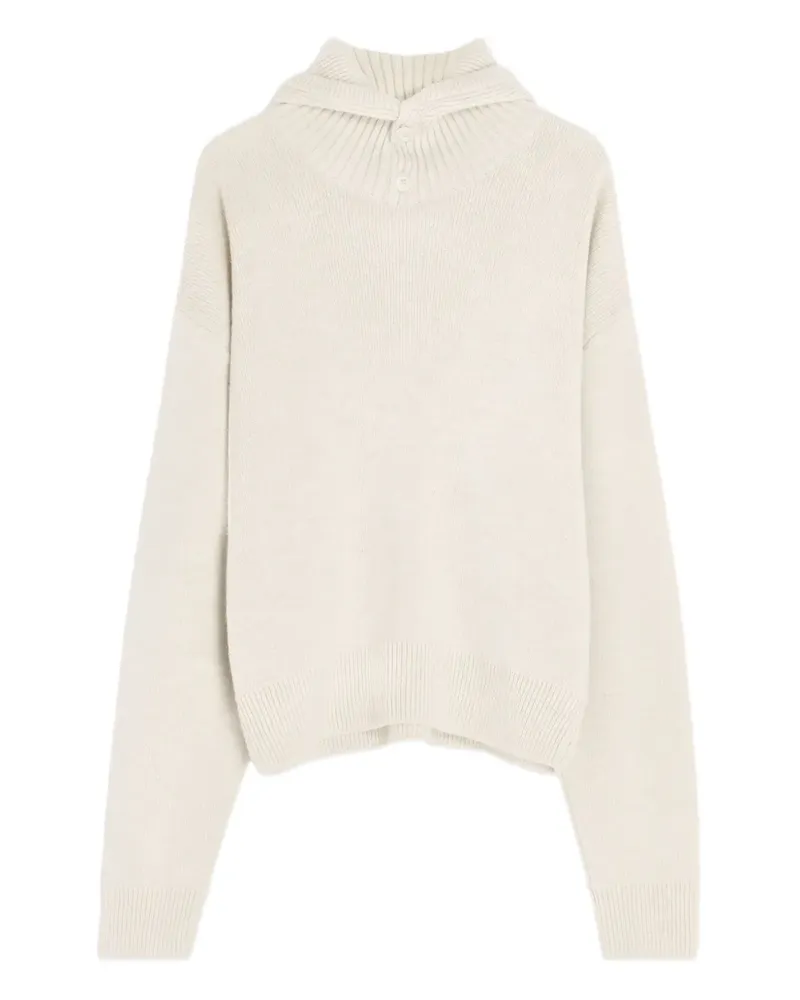 Christophe Lemaire Gerippter Strickpullover mit Knöpfen - Nude Nude