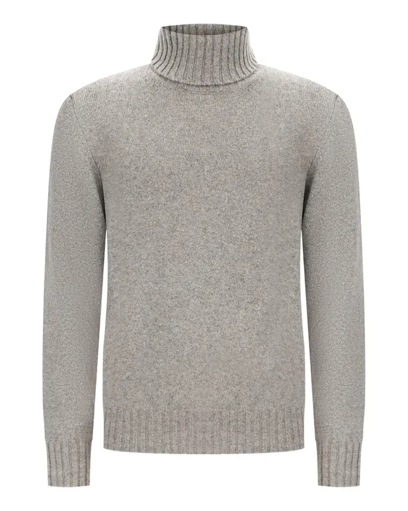 Piacenza Cashmere Rollkragenpullover mit geripptem Saum - Grau Grau