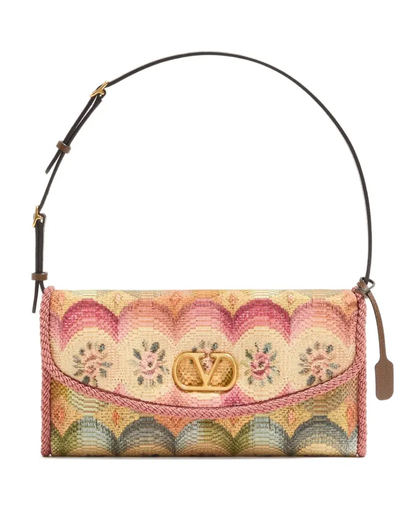 Valentino Garavani Kleine DeVain Schultertasche - Nude Nude
