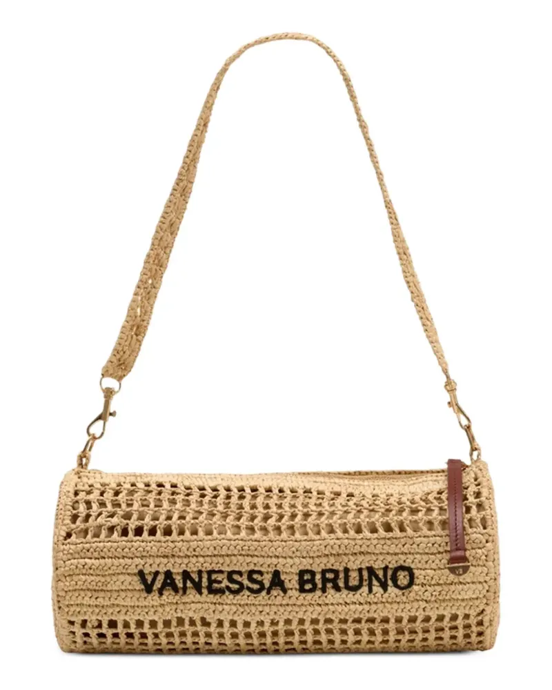 Vanessa Bruno open-knit raffia shoulder bag - Nude Nude