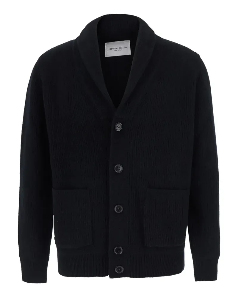 Roberto Collina shawl-collar ribbed-knit cardigan - Schwarz Schwarz