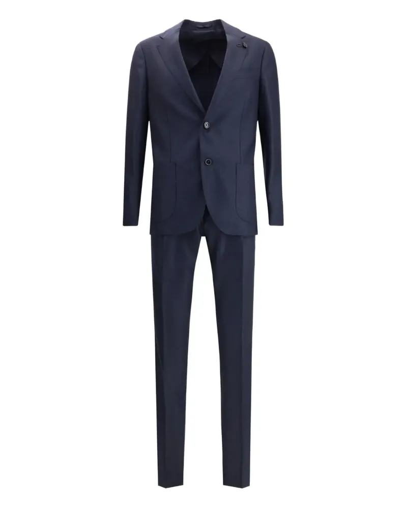 LARDINI Karierter Anzug - Blau Blau