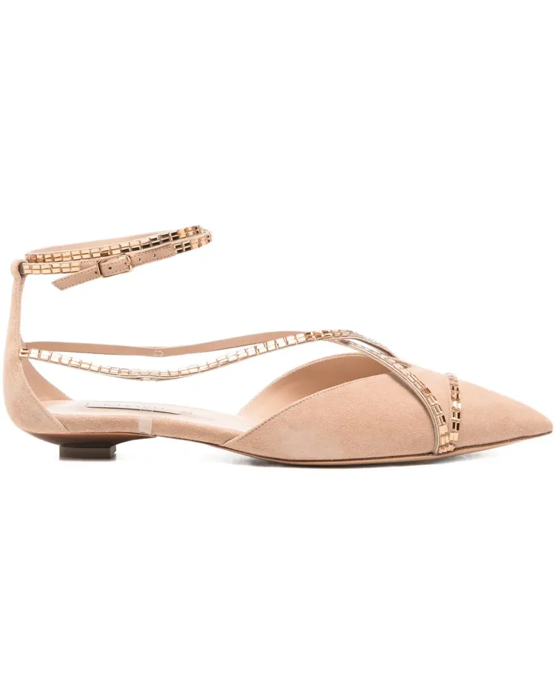 Casadei Pumps mit spitzer Kappe - Nude Nude