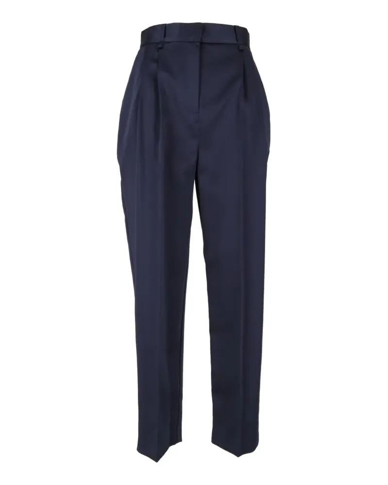 Elisabetta Franchi Cargohose in Satinoptik - Blau Blau
