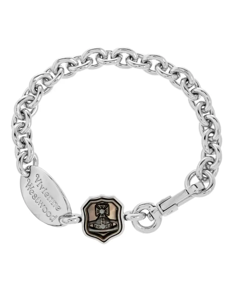 Vivienne Westwood logo-engraved bracelet - Silber Silber