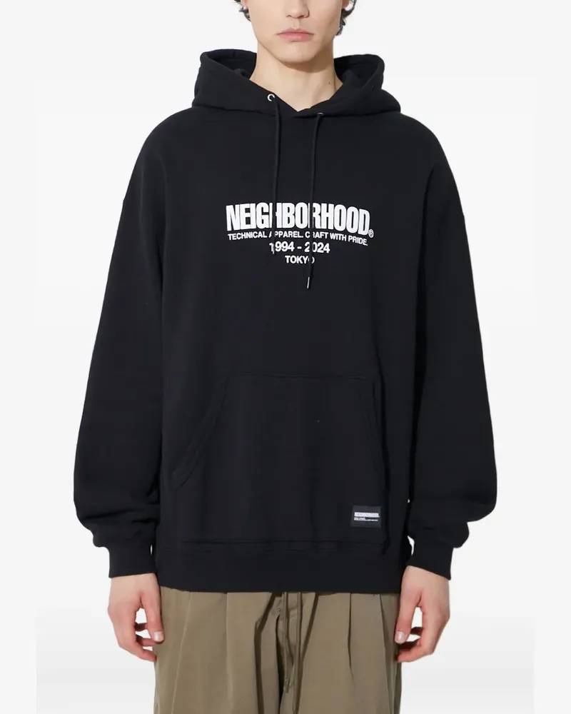 Neighborhood Hoodie mit grafischem Print - Schwarz Schwarz