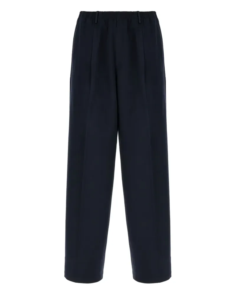 Cellar Door Plissierte Hose mit Stretchbund - Blau Blau