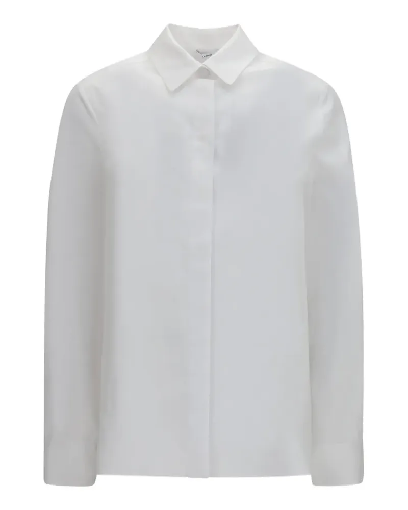 LARDINI pointed-collar straight-fit shirt - Weiß Weiß