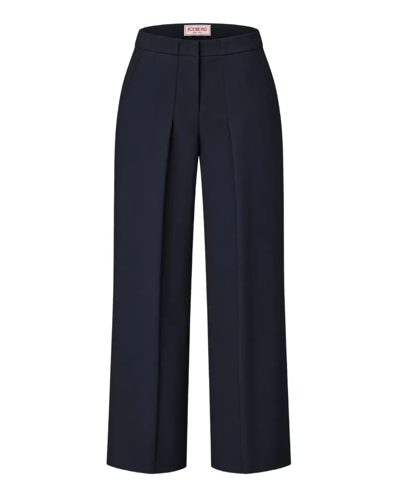Iceberg Wide-Leg-Hose mit Bundfalten - Blau Blau