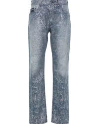 Versace Jeans Halbhohe Slim-Fit-Jeans Blau