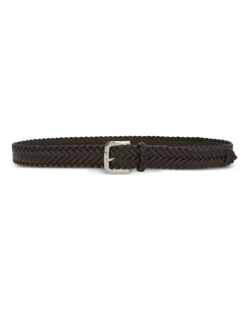AGNONA woven buckle belt - Braun Braun