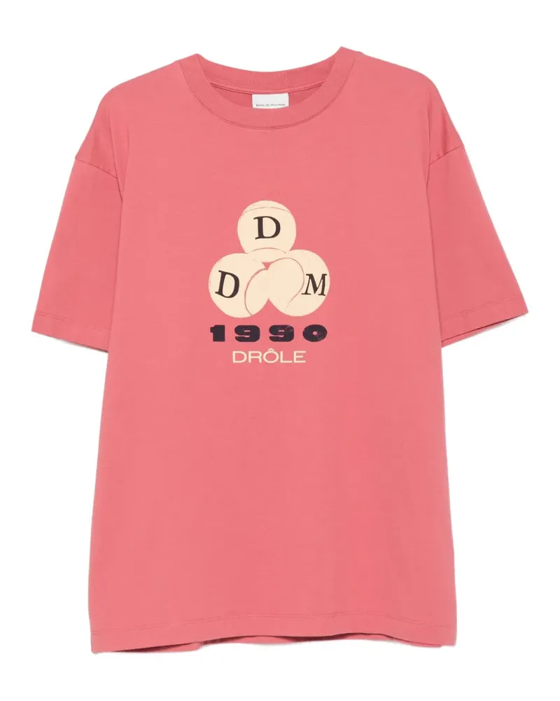 Drôle de Monsieur graphic-print T-shirt - Rosa Rosa