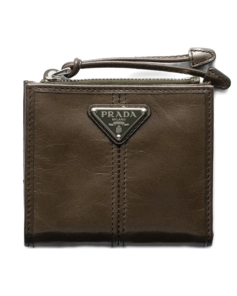 Prada Portemonnaie mit Logo - Braun Braun
